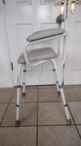 Padded shower chair with back and arms