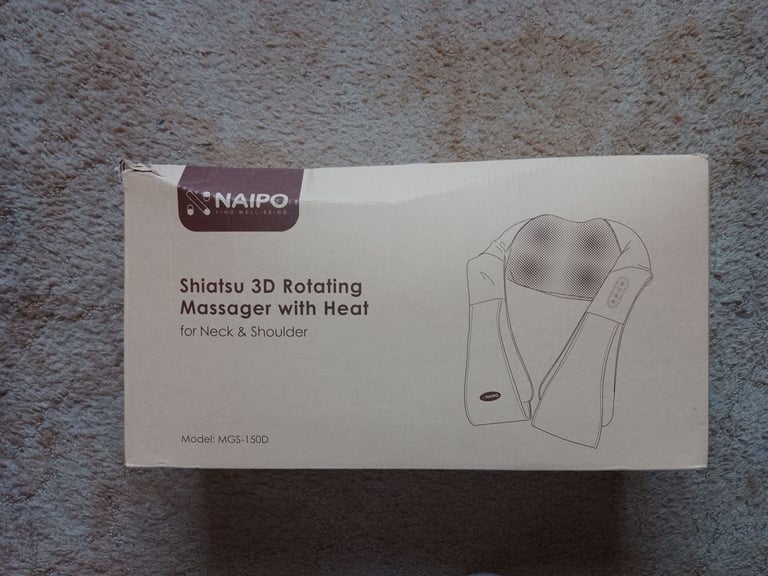image for Naipo shiatsu  3D rotating shoulder and neck massager stress relief New