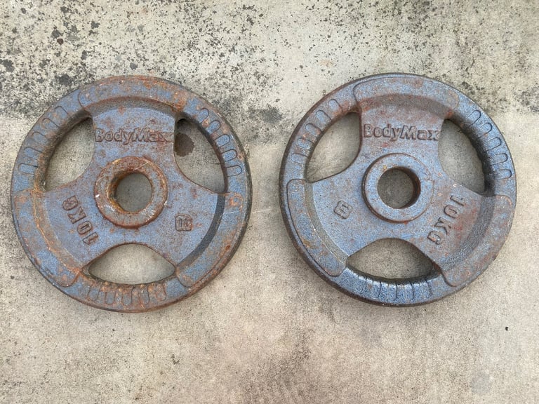 BodyMax Cast Iron Tri-Grip Weight Plates 2x 10kg