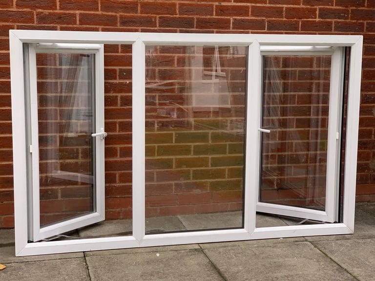 UPVC DOUBLE GLAZED ANTHRACITE GREY WINDOW SIDE OPENERS NEW 183cm WIDE 110cm High