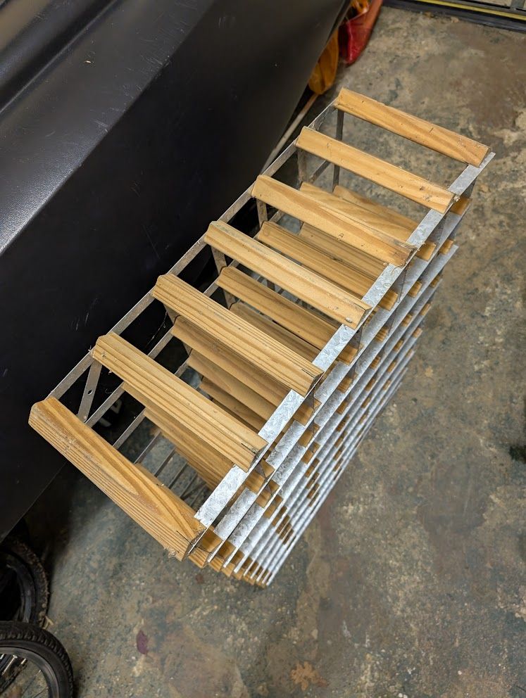 48 bottle wood/metal wine rack