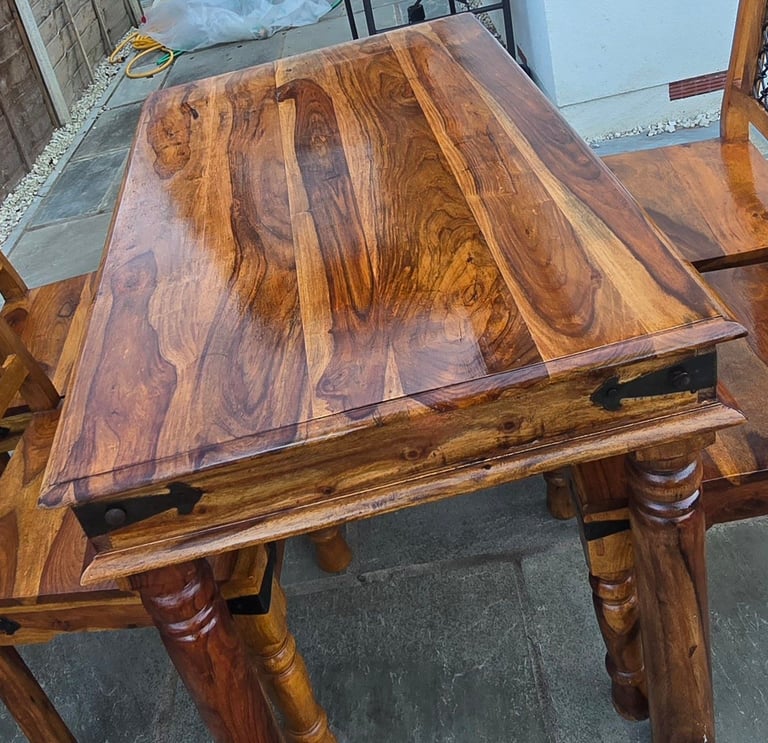 Solid wood table and chairs 
