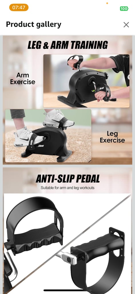 mini exercise bike pedal