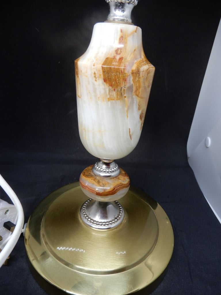 Antique Table lamp Onyx and brass