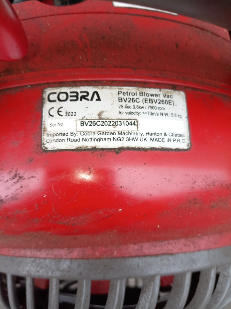 Cobra petrol leaf blower for sale 
