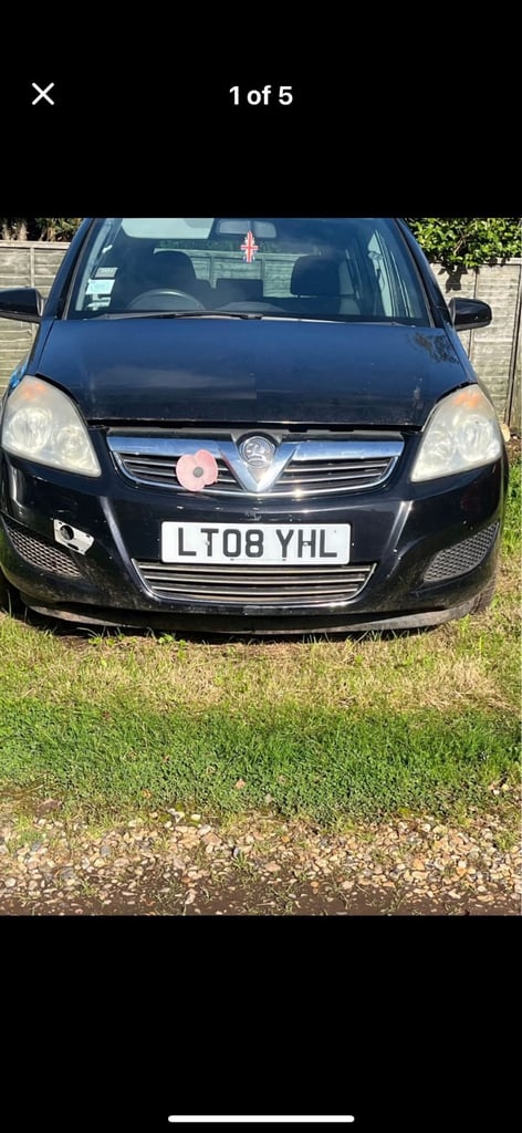 Vauxhall, ZAFIRA, MPV, 2008, Manual, 1598 (cc), 5 doors