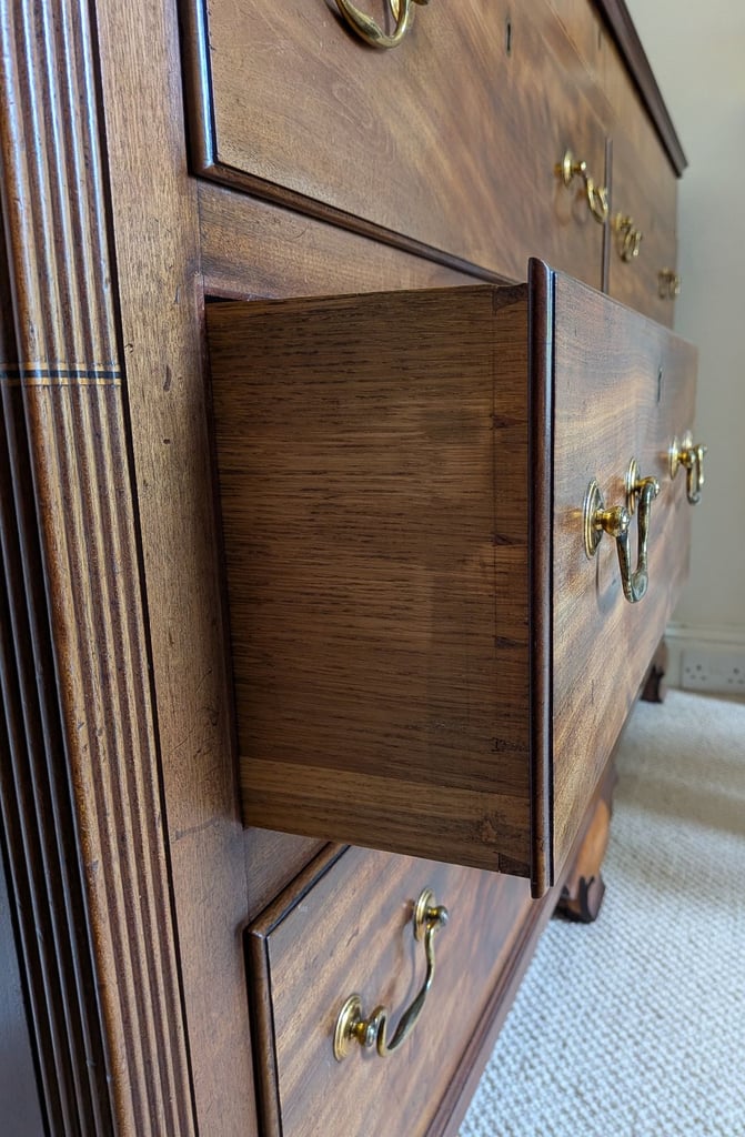 Antique oak mule chest of drawers . Georgian
