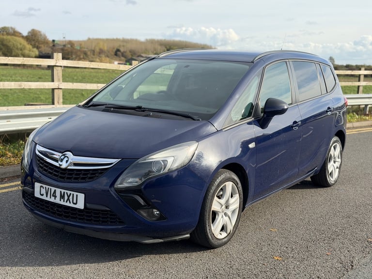 2014 VAUXHALL ZAFIRA TOURER 2.0 CDTI EXCLUSIV AUTOMATIC 7 SEATER BLUE 2 OWNERS