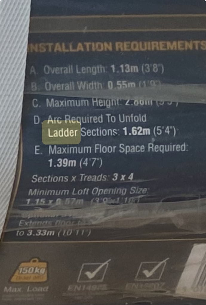 Werner 2.86m Loft ladder (still in package) 