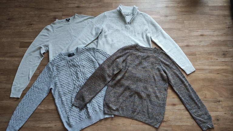 image for Lot of 4 of Medium Cardigans Job Lot Men Modern Branded Mixed Jumper Cardigan