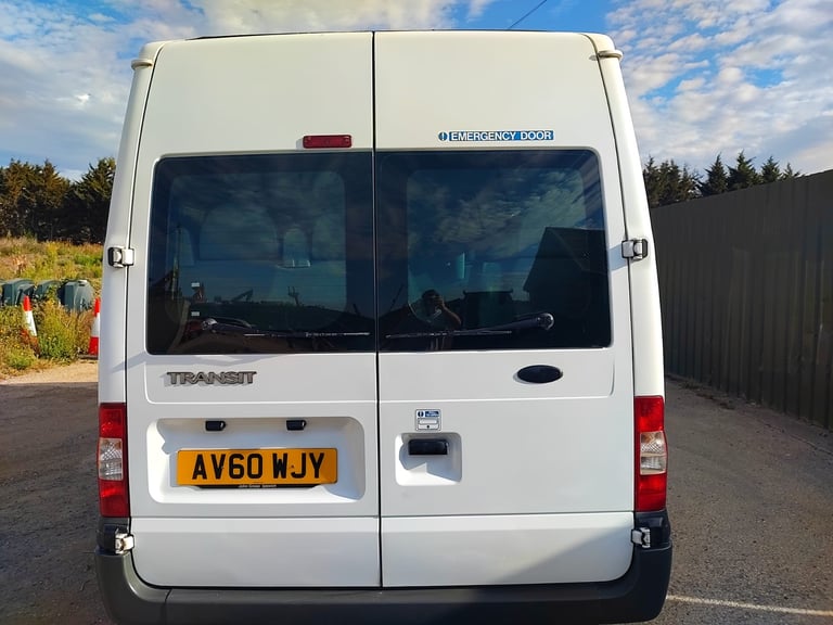FORD TRANSIT 17 SEAT MINIBUS 2011 60 REG XLWB EX COUNCIL WITH FSH IDEAL CAMPERVAN NO VAT