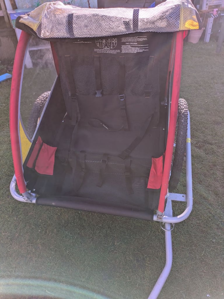 Double kids bike trailer