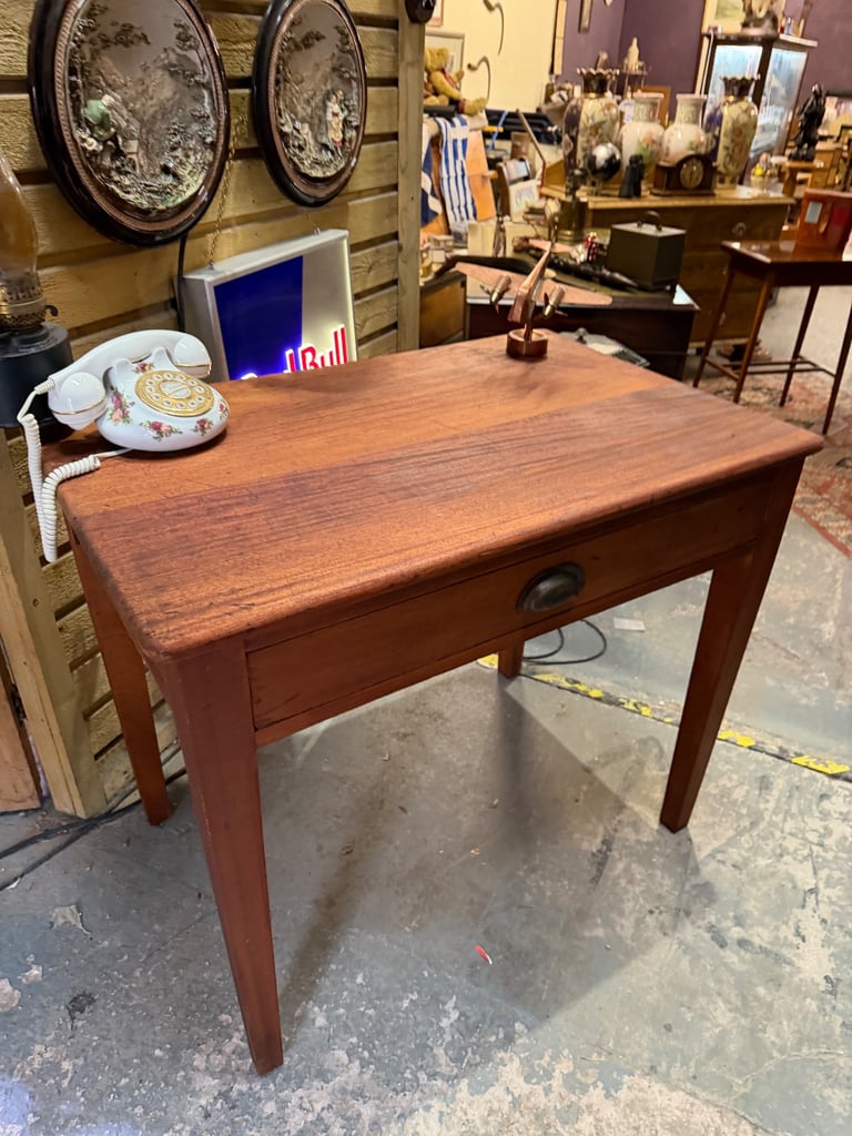 Late Victorian Solid mahogany Writing Table with Drawer – 91.5 cm x 60 cm x 76.5 cm