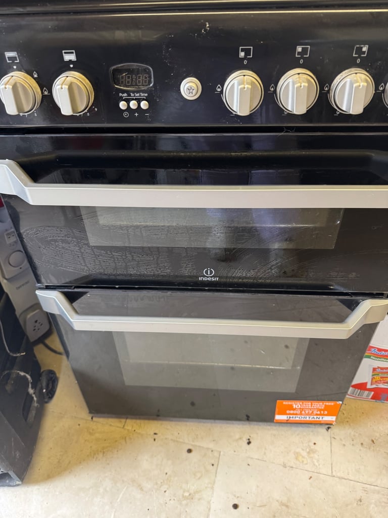 image for Indesit gas cooker with oven and grill