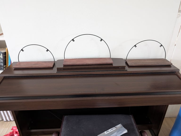 image for Set of three 3 decorative wooden shelves