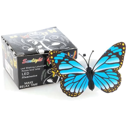 5 LED BUTTERFLY NIGHT LIGHTS CREATIVE COLOURFUL GLOWING WALL LIGHT STICKABLE PAD