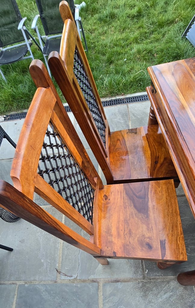 Solid wood table and chairs 