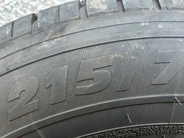 4x Riken cargo tyres on steel rims. 16’s