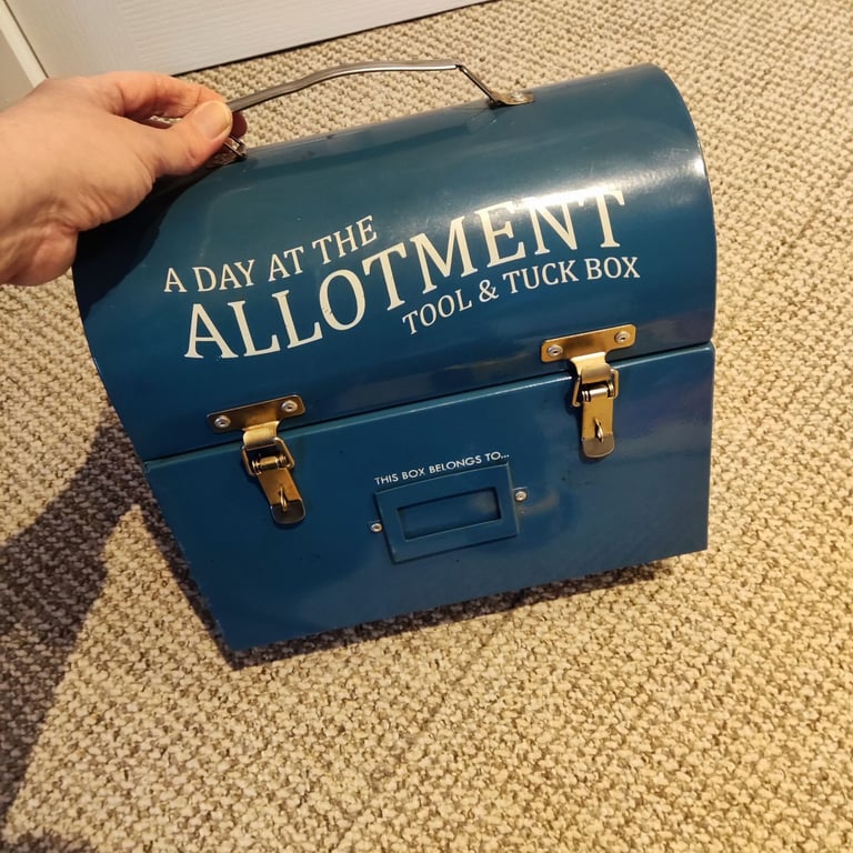 image for Burgon & Ball Tool & Tuck Box A Day At The Allotment Blue