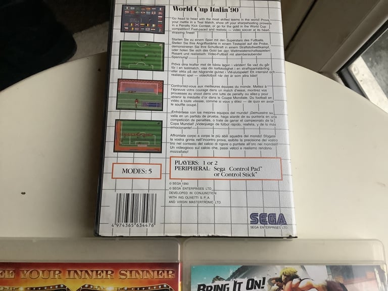 PS3 game x 4 and 1x Sega master system