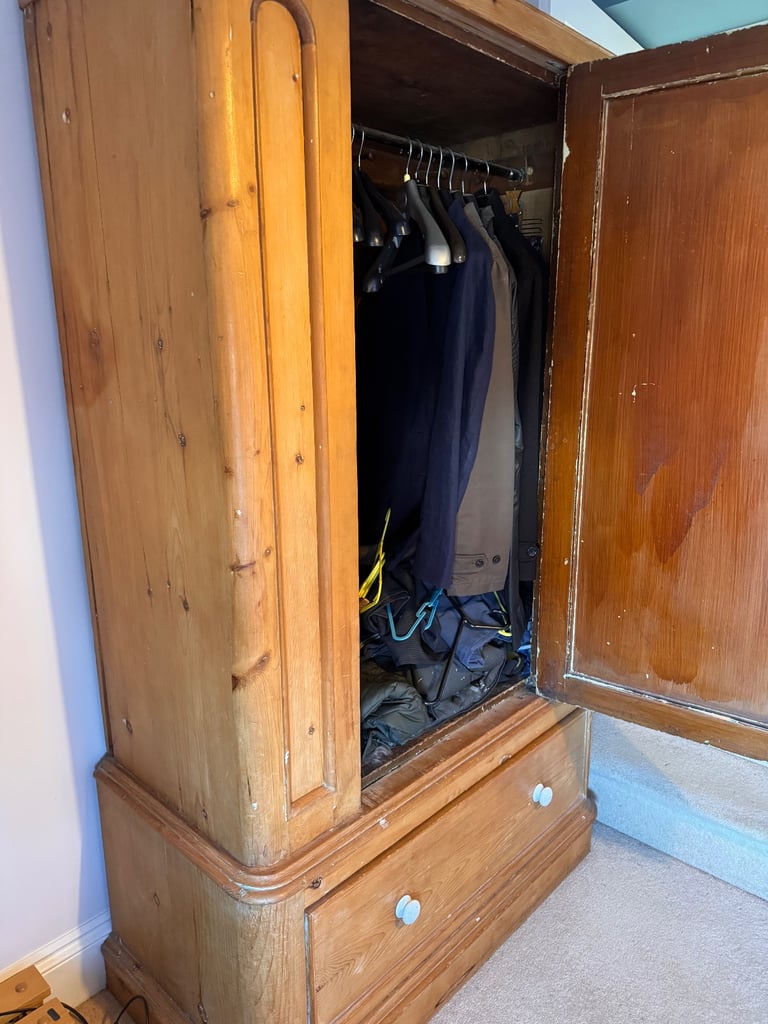 Antique pine large wardrobe **SOLD**