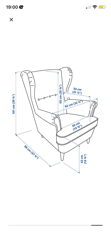 IKEA chair and footstool 