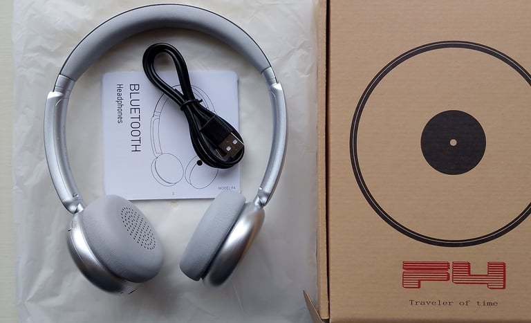 NEW Headphones - Wireless Over Ear, Bluetooth, Retro Style Audio Headset, 80hrs Play, Light & Soft