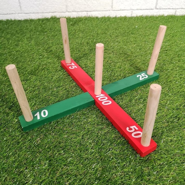 Quoits - Family Fun Garden Game for kids children adults. Rope Ring Game. Hoopla Ring Toss Game