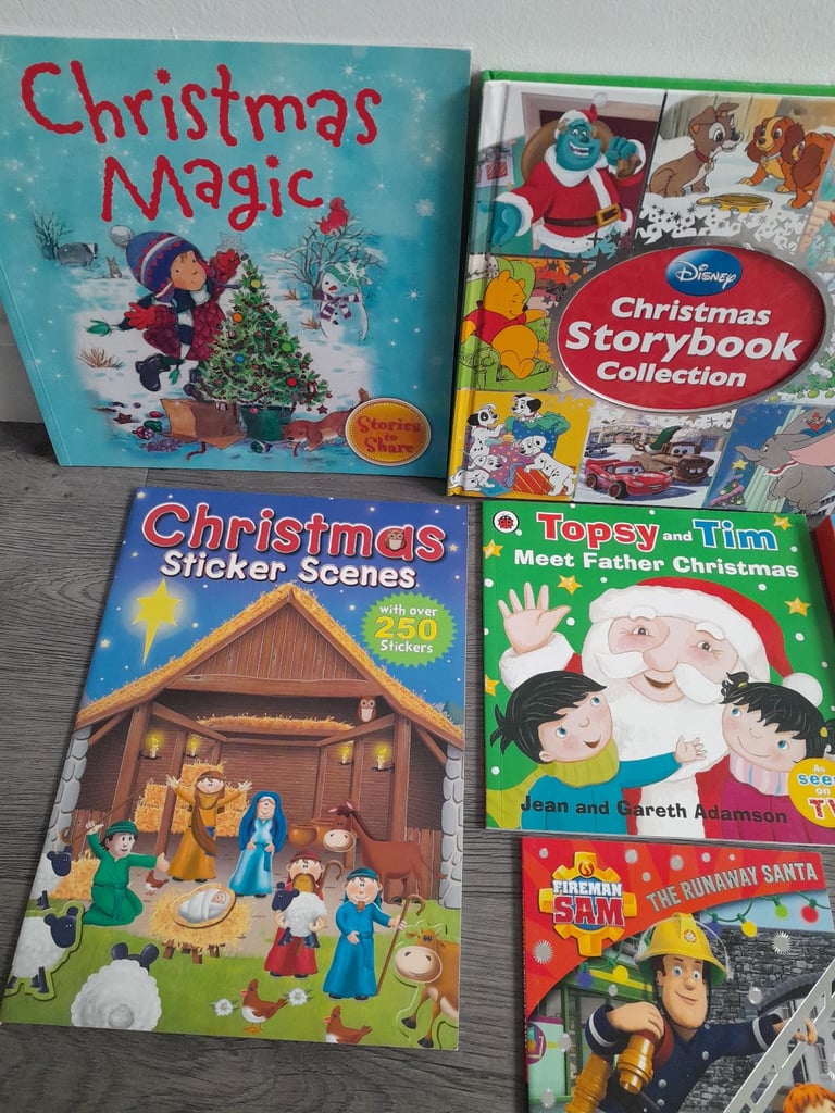 Children's Christmas books x 7 Disney Collection Topsy Tim Fireman Sam 