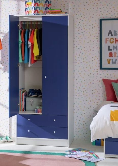 image for Blue small wardrobe. Used 1year. Collection from GU21 2FN 