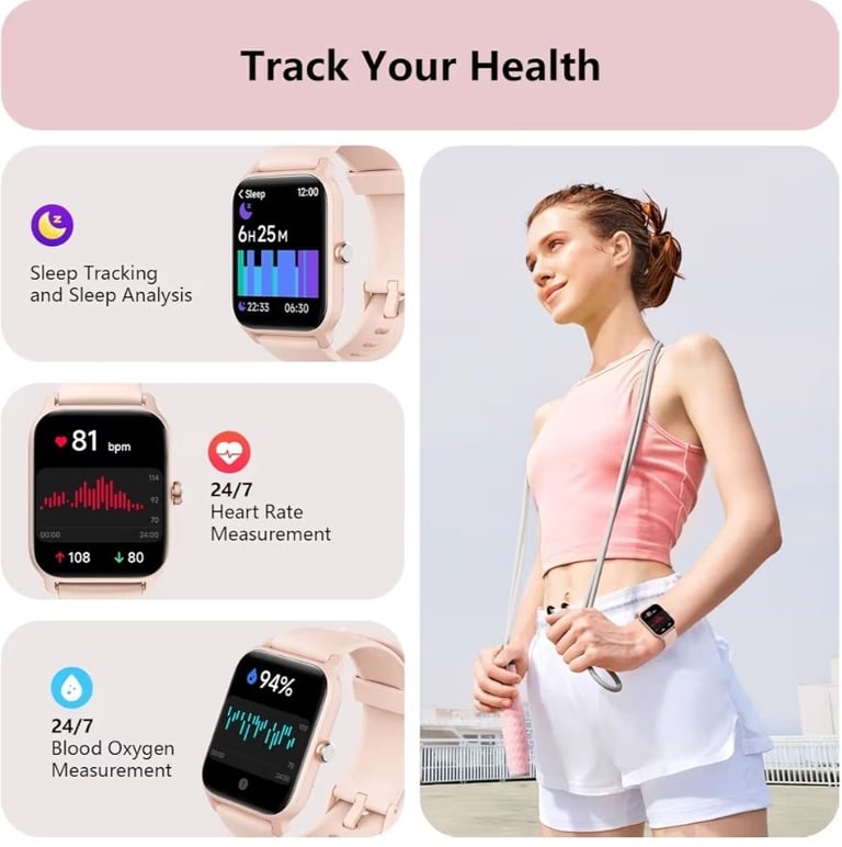 Smart Watch for Women, Answer/Make Calls, Alexa Built-in, [1.8"HD Screen]