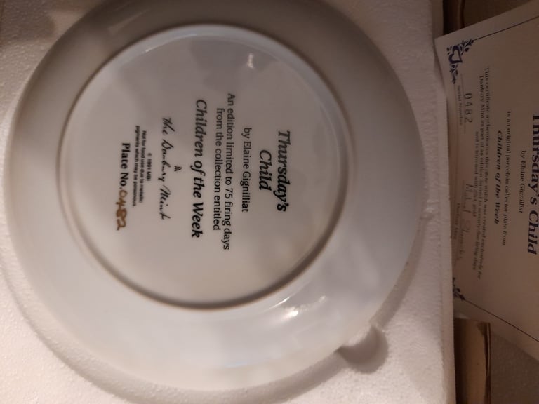 Wall plates 8 Limited Editions by Danbury Mint
