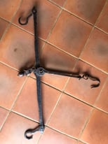 Vintage Hanging Beam Iron Scales with hooks