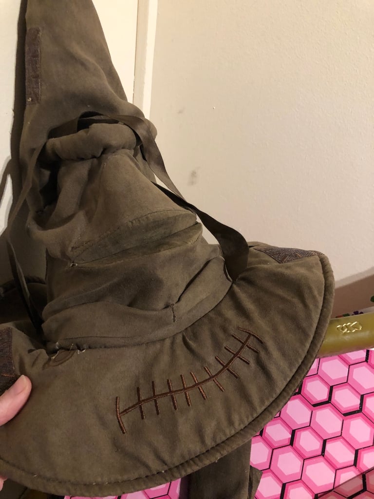 image for Halloween/Harry Potter sorting hat, broomstick & wand