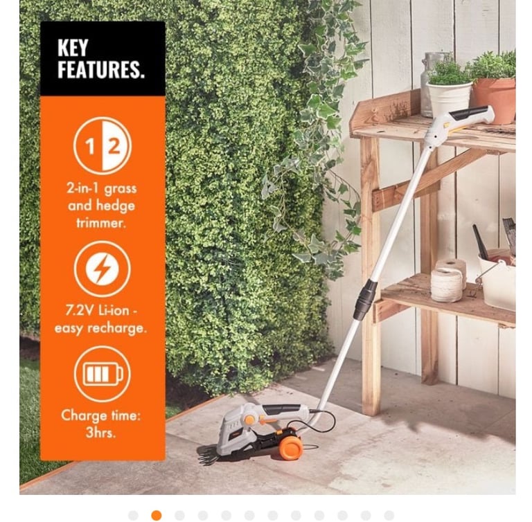 2 in 1 hedge and grass trimmer 