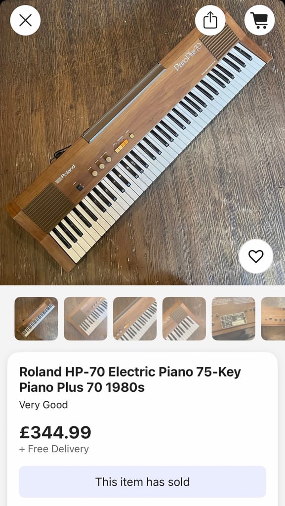 Roland HP-70 Piano Plus with Roland DP-2 sustain pedal