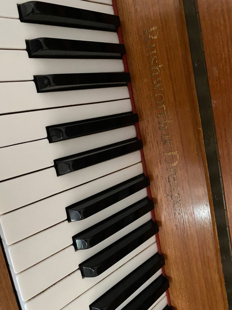 Upright Piano with storage stool 