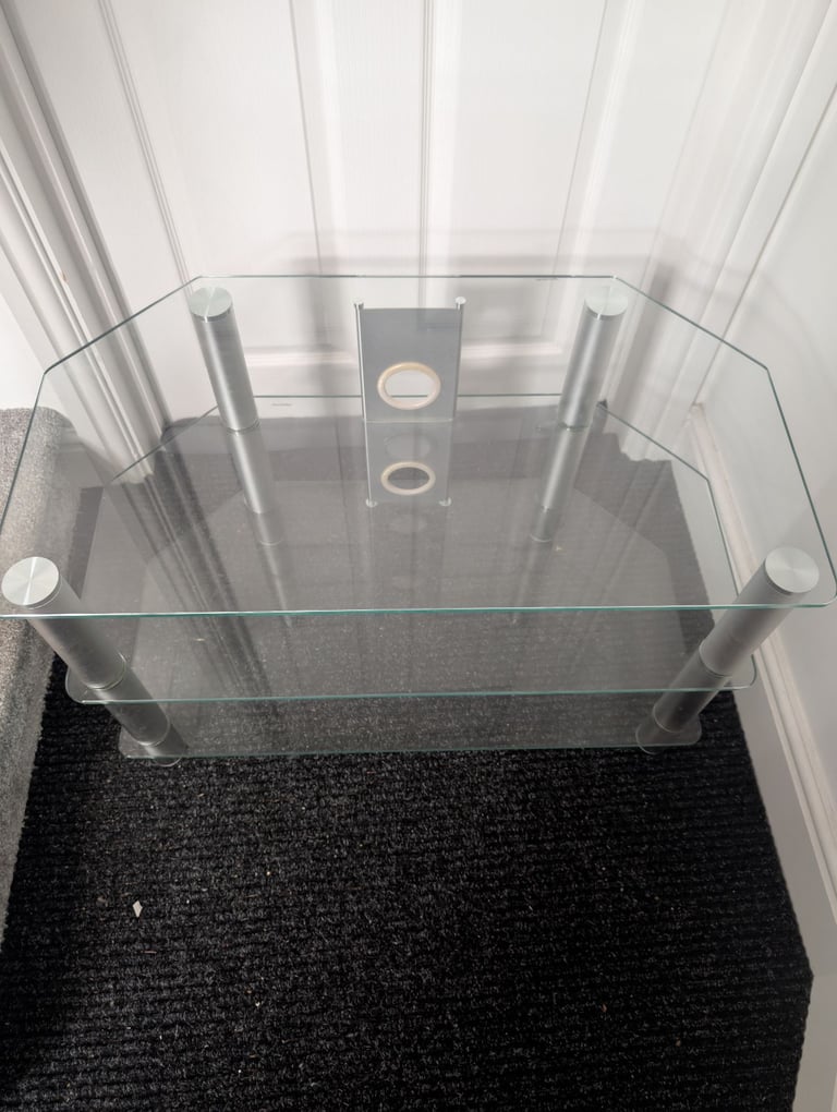 Glass TV stand 