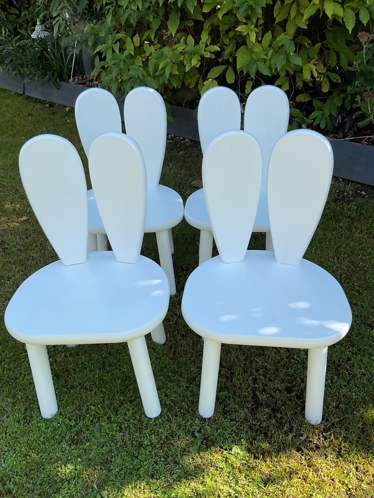 image for 4 As New Sturdy Kids Rabbit Ears Chairs