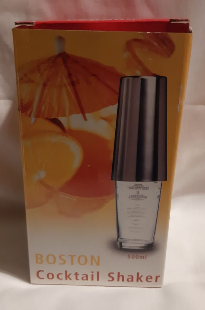 image for Havana Club Boston Cocktail Shaker - 500ml Glass & Tin Set Home Bar Drink Party