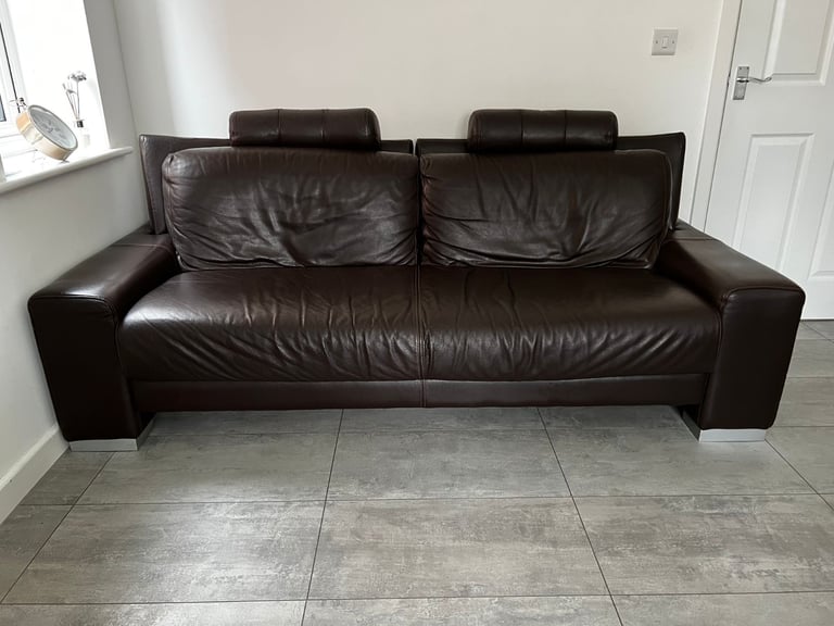 italian leather sofa and chair 