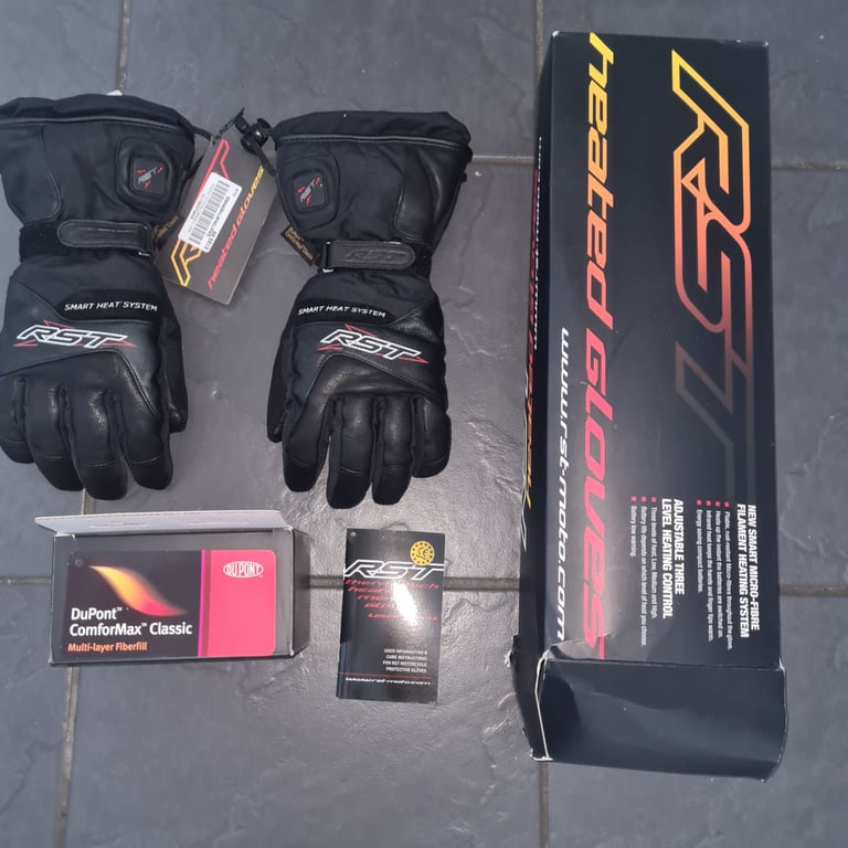 RST heated and waterproof motorcycle gloves