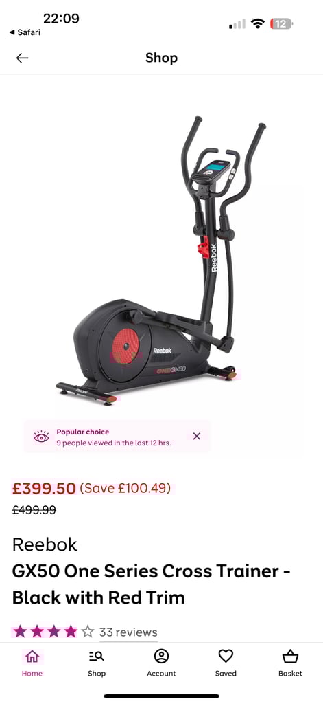 Reebok cross trainer