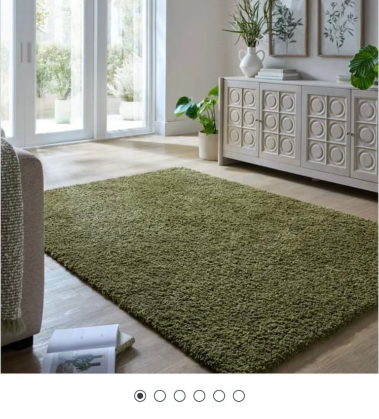 Dunelm olive rug 