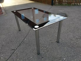 NEXT Black & Clear Glass & Chrome Table 160cm FREE DELIVERY W237