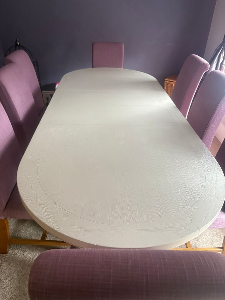 Cream Oak dining table 