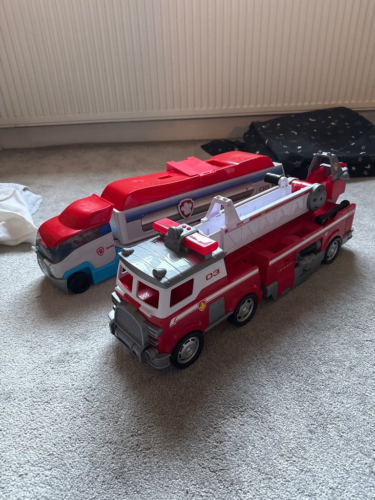 image for Paw patrol paw patroller and fire engine
