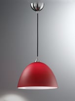  Ceiling Light - Red Glass Medium Pendant Shade
