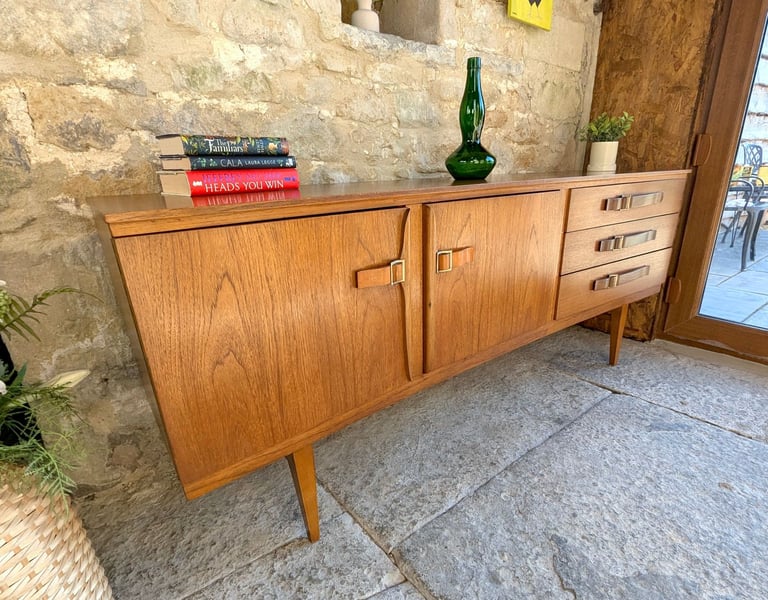 Mid Century Teak Sideboard - 6Ft Long - Beautility