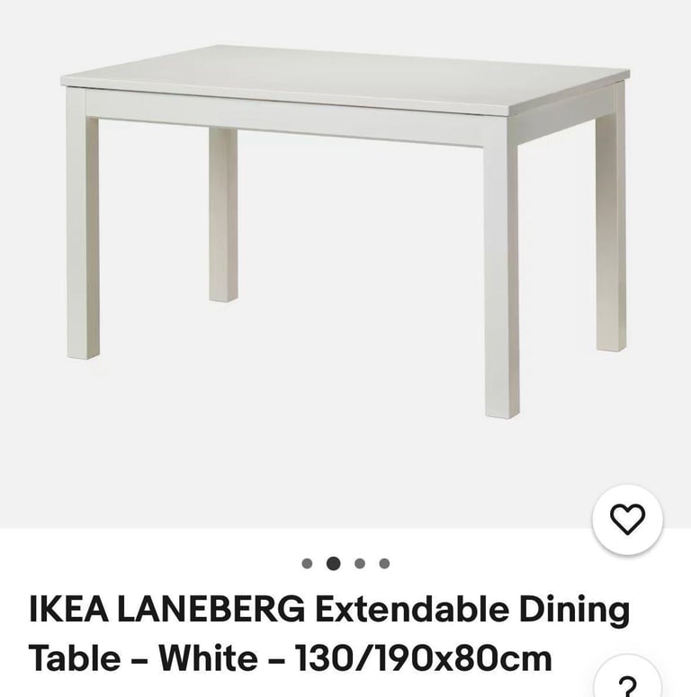 image for IKEA extendable white table